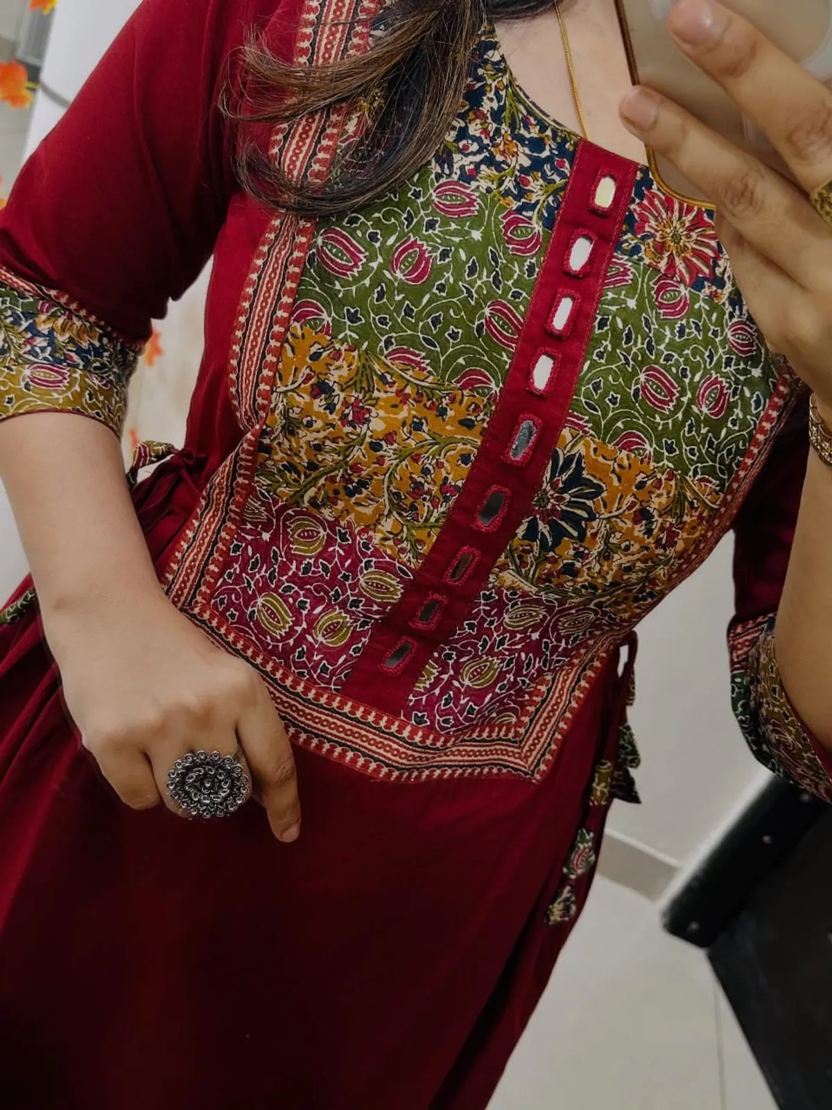 Designer Heavy Kurti Palazzo Set in Premium Cotton Fabric - Image 2