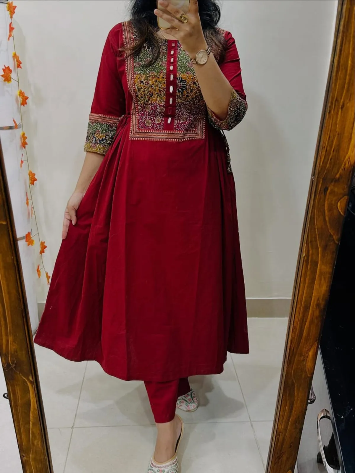 Designer Heavy Kurti Palazzo Set in Premium Cotton Fabric - Image 4