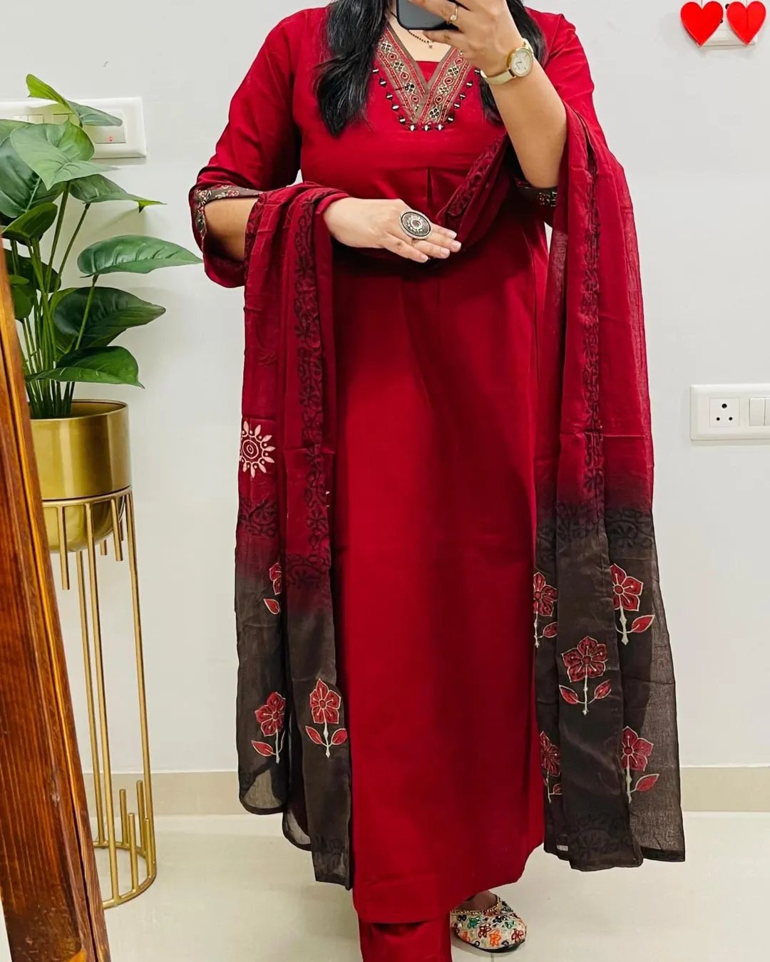 Designer Kutch Style Applique Work Cotton Suit - Image 10