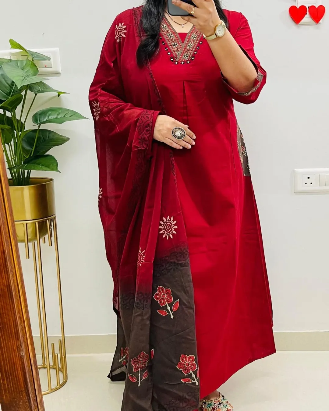 Designer Kutch Style Applique Work Cotton Suit - Image 4