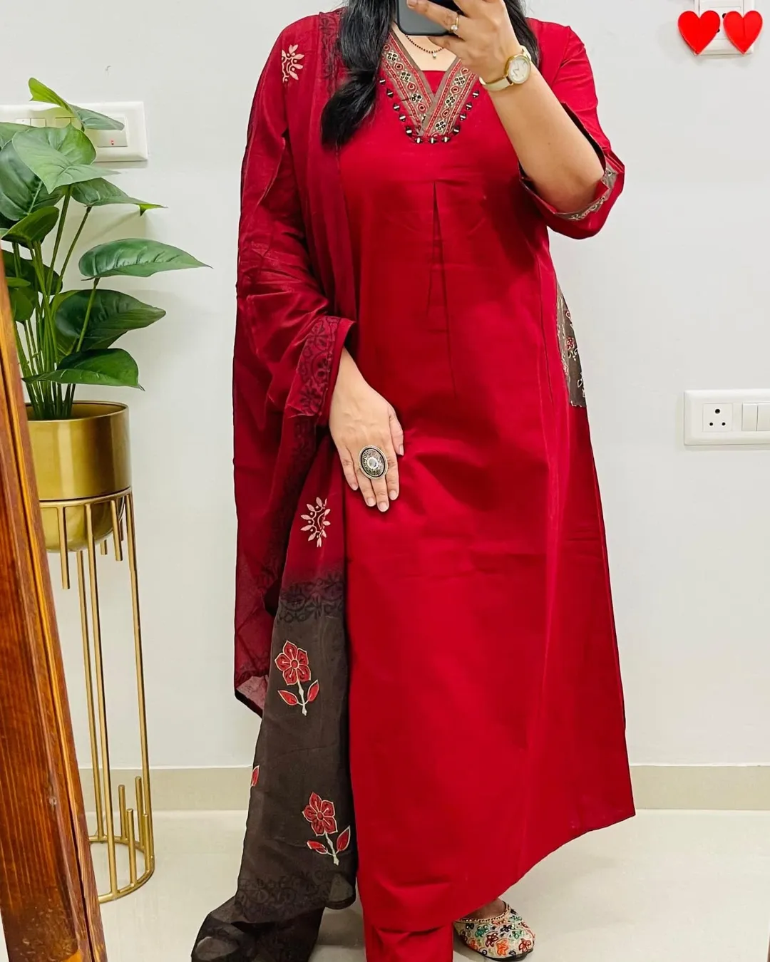 Designer Kutch Style Applique Work Cotton Suit - Image 5
