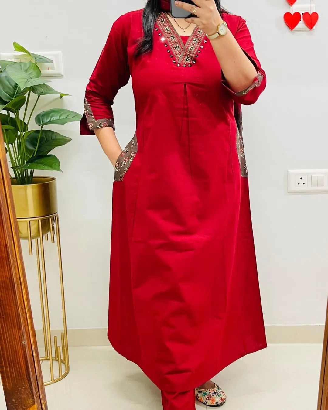 Designer Kutch Style Applique Work Cotton Suit - Image 7
