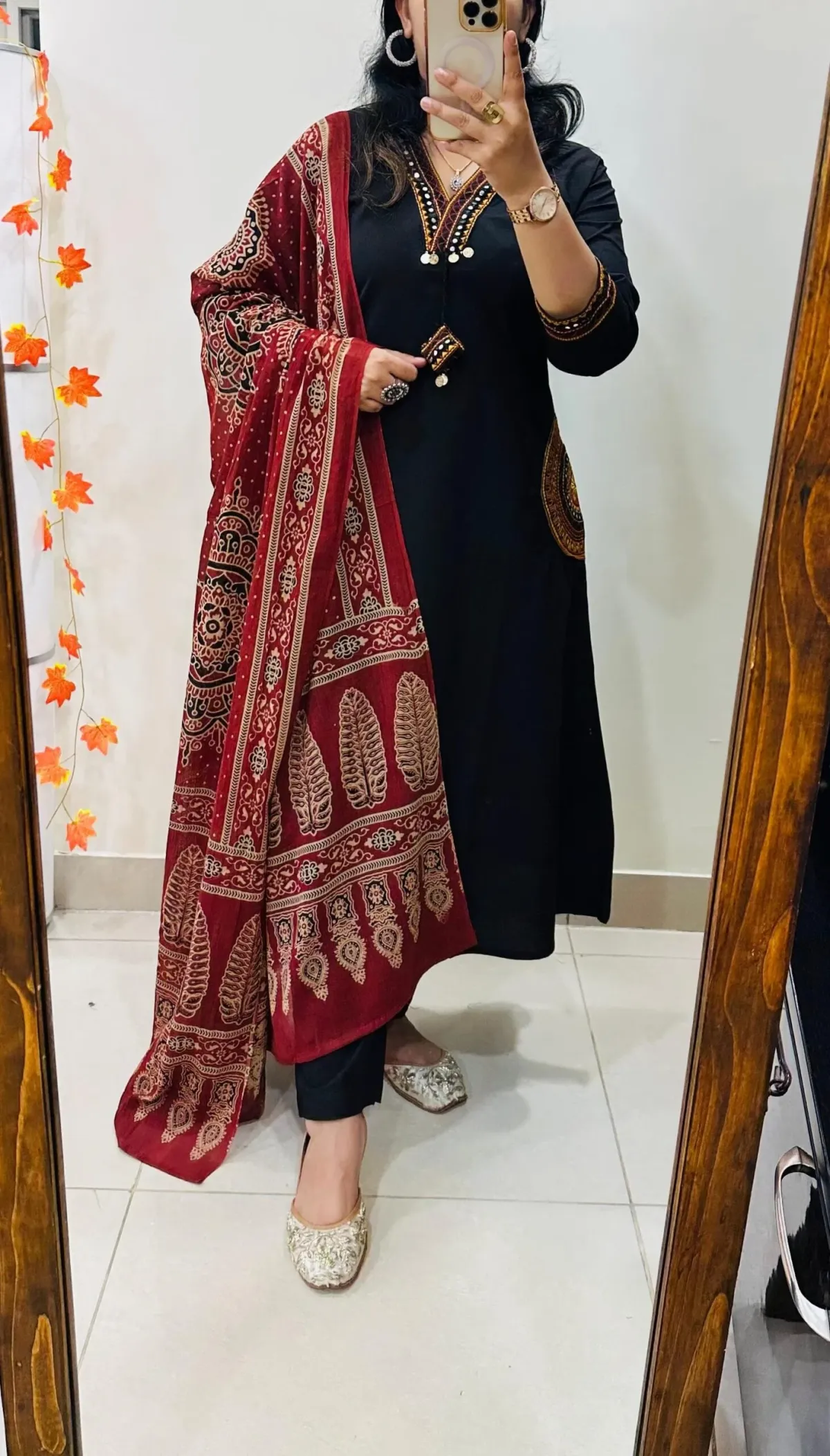 Premium Heavy Rich Dhabu Cotton Aline Suit - Image 3
