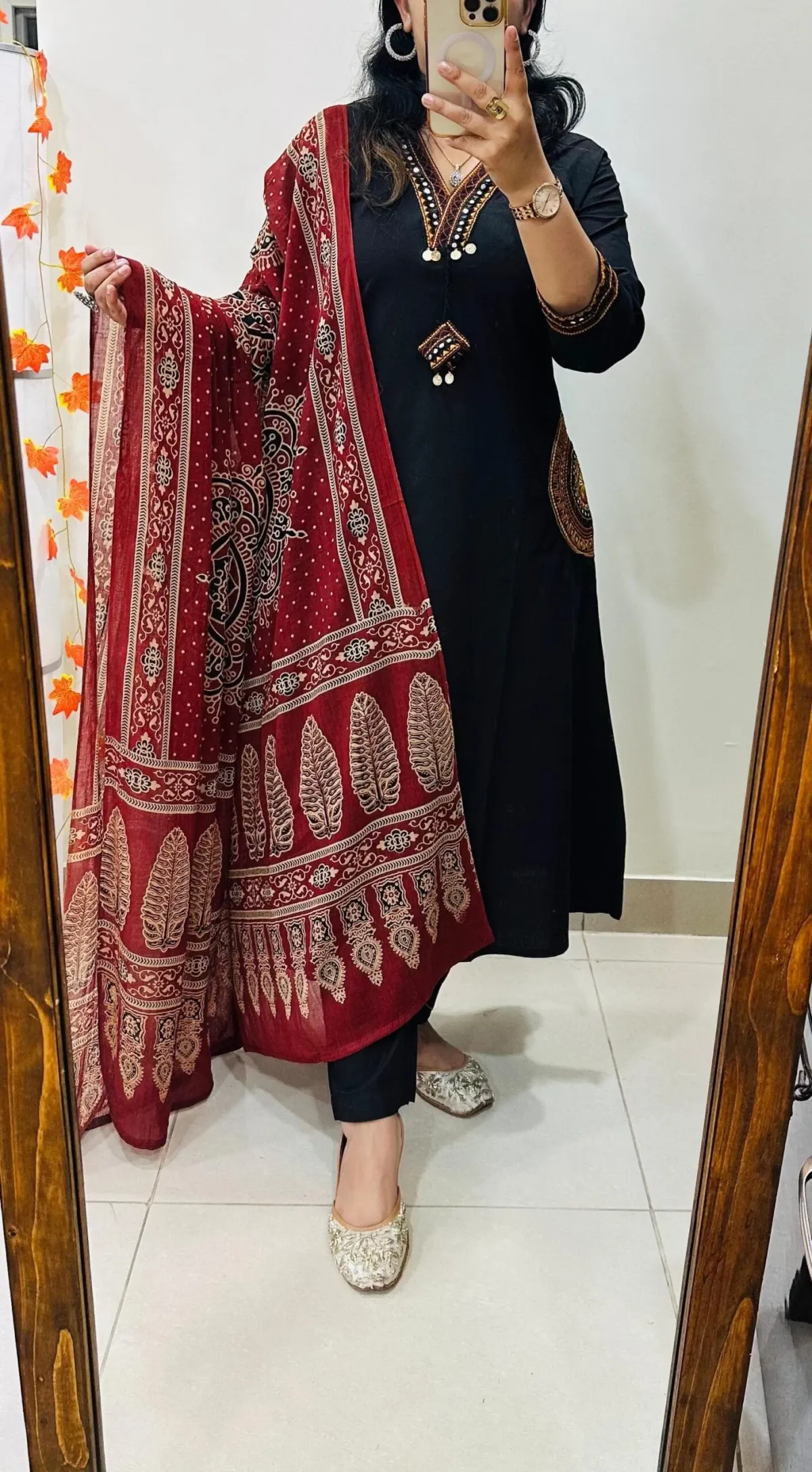 Premium Heavy Rich Dhabu Cotton Aline Suit - Image 5