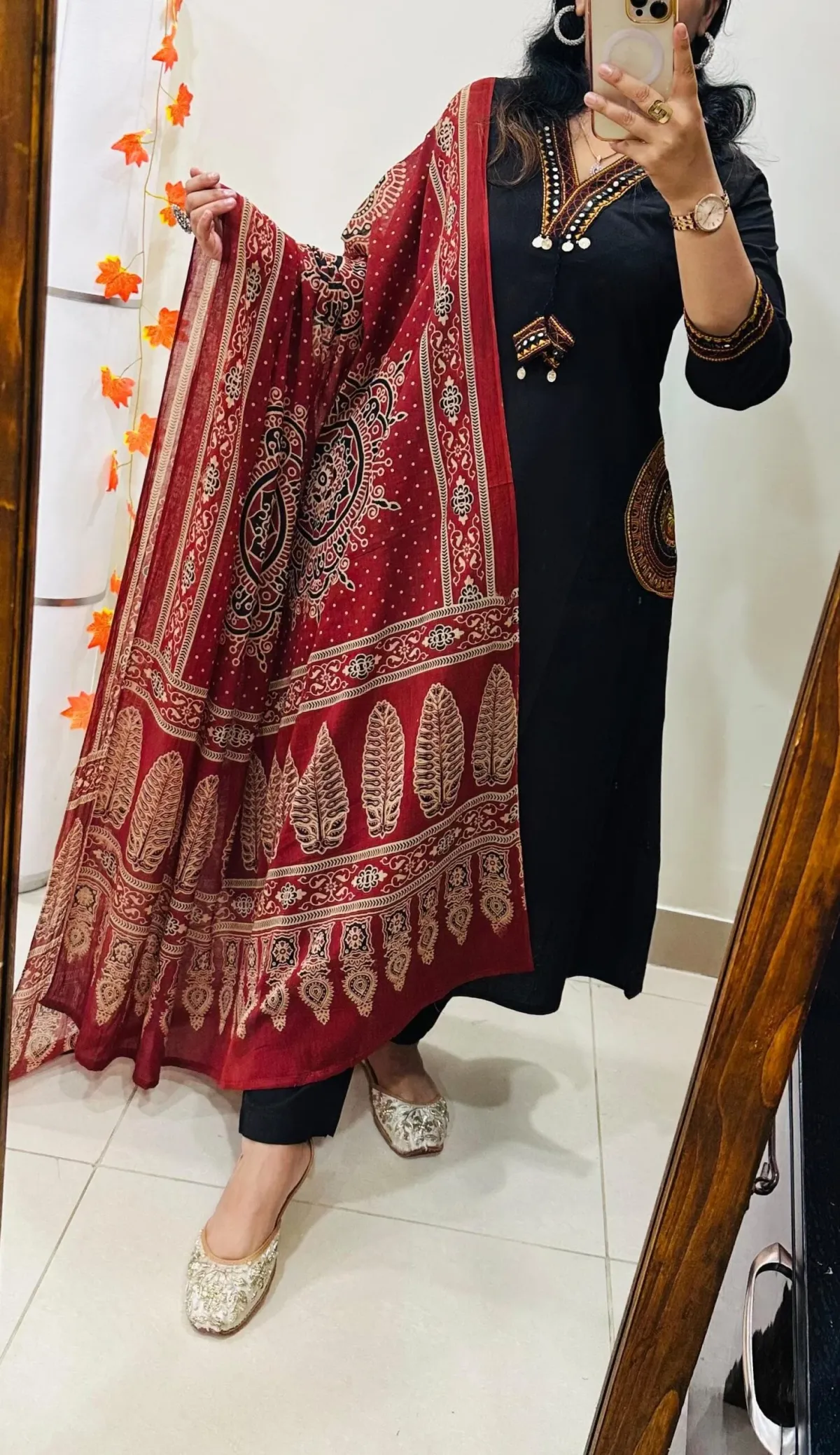 Premium Heavy Rich Dhabu Cotton Aline Suit - Image 6