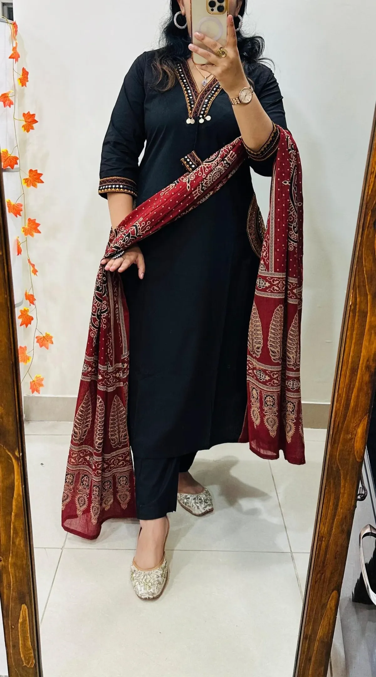 Premium Heavy Rich Dhabu Cotton Aline Suit - Image 7