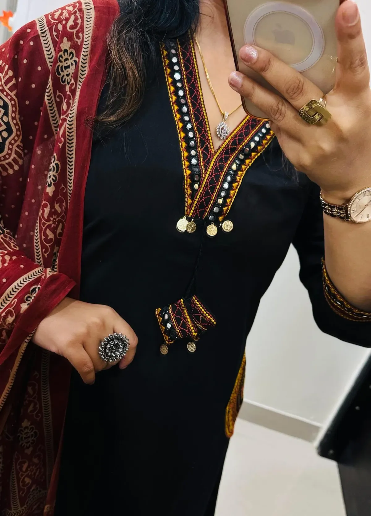Premium Heavy Rich Dhabu Cotton Aline Suit - Image 8