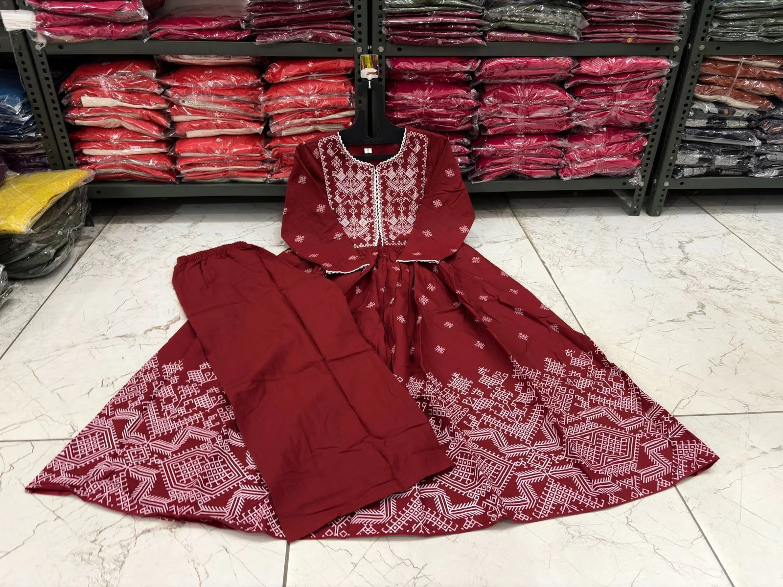 Ruby Weave Embroidered Kurta Set - Image 3
